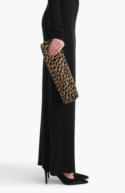 Khaite Kyle Leopard Print Genuine Calf Hair Pencil Case In Multi