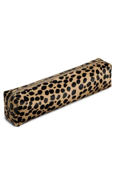 Khaite Kyle Leopard Print Genuine Calf Hair Pencil Case In Multi