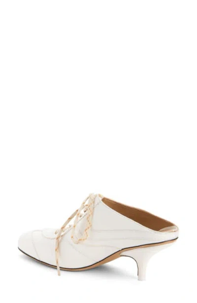 Dries Van Noten White Heeled Sneaker Mules In White