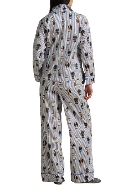 Polo Ralph Lauren Madison Pajama Set In Snowfall Blue In Multi