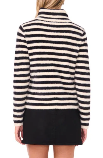 Vince Camuto Fuzzy Stripe Sweater In Multi