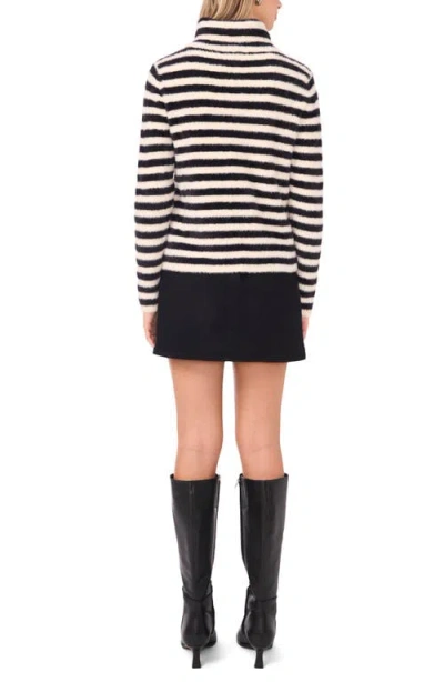 Vince Camuto Fuzzy Stripe Sweater In Multi