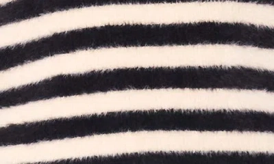Vince Camuto Fuzzy Stripe Sweater In Multi