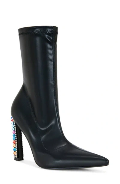 Azalea Wang Gryffon Pointed Toe Bootie In Black