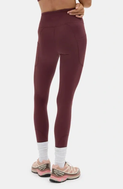 Halfdays Trail Leggings In Burgundy