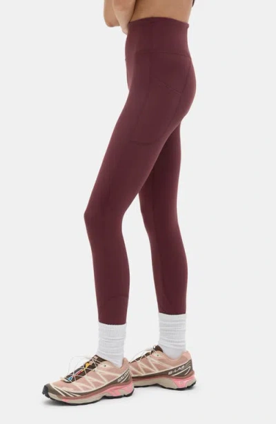 Halfdays Trail Leggings In Burgundy
