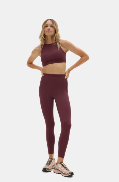 Halfdays Trail Leggings In Burgundy