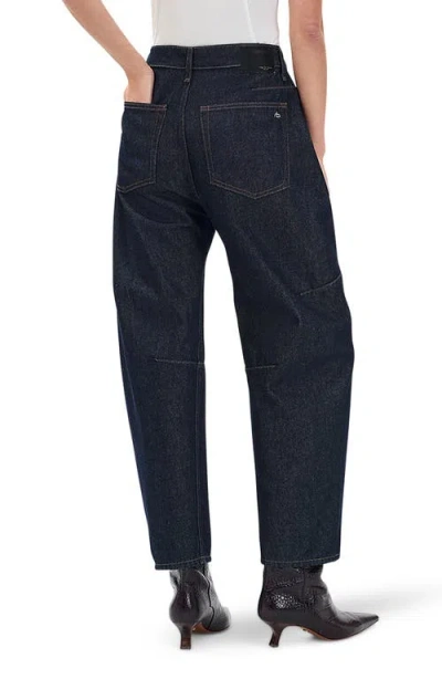 Rag & Bone Charlie High Rise Cropped Barrel Jeans In Twtri In Black