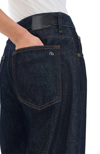 Rag & Bone Charlie High Rise Cropped Barrel Jeans In Twtri In Black