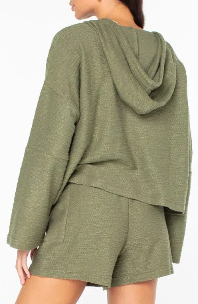 Roxy Rich Coast Hoodie In Green