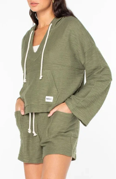 Roxy Rich Coast Hoodie In Green