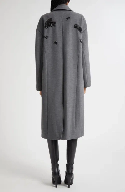 Cinq À Sept Cinq A Sept Gravis Crystal Embellished Coat In Gray