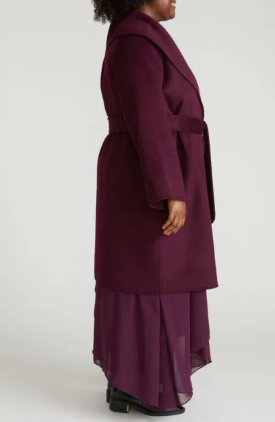 Universal Standard Asha Roll Collar Wool Blend Wrap Coat In Red