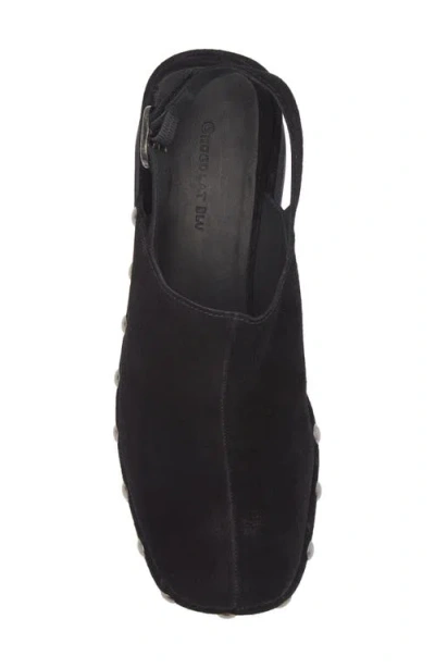 Chocolat Blu Harley Slingback Platform Clog In Black