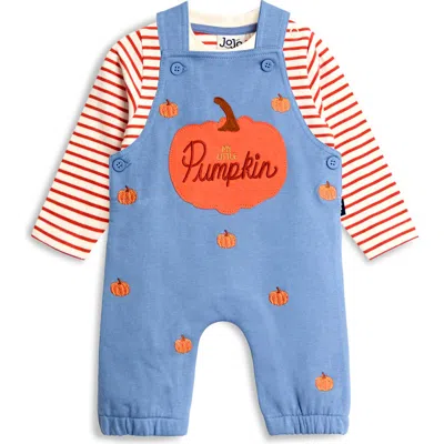 Jojo Maman Bébé Jojo Maman Bebe Kids' My Little Pumpkin Shirt & Overalls Set In Multi