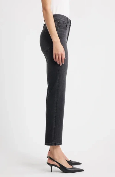 Frame The Reboot Crop High Rise Ankle Jeans In Starship In Black
