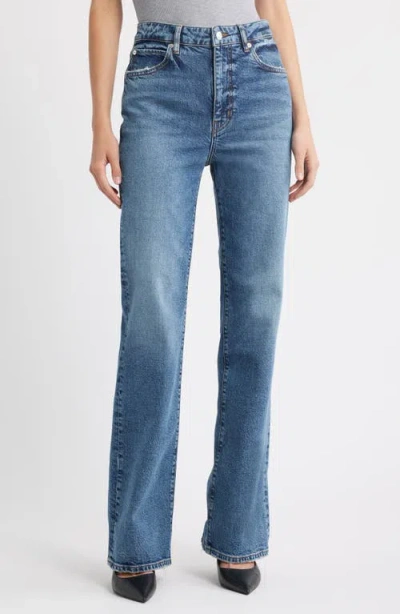 Frame The Arrow High Waist Relaxed Bootcut Jeans In Blue