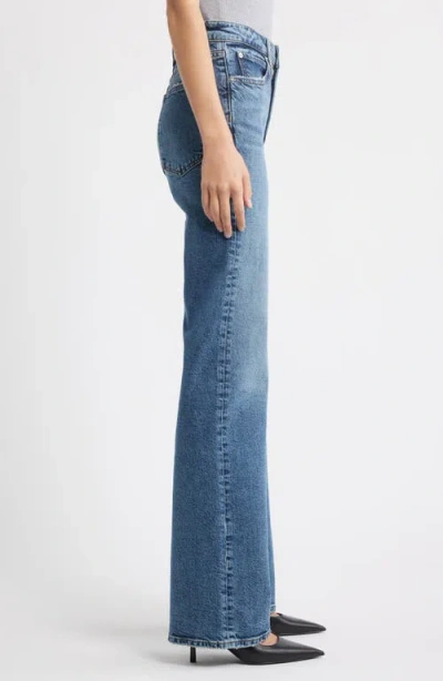Frame The Arrow High Waist Relaxed Bootcut Jeans In Blue