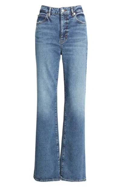 Frame The Arrow High Waist Relaxed Bootcut Jeans In Blue