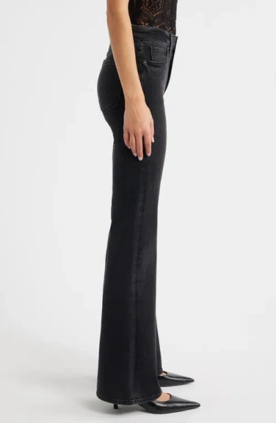 Frame The Icon Flare Leg Jeans In Black