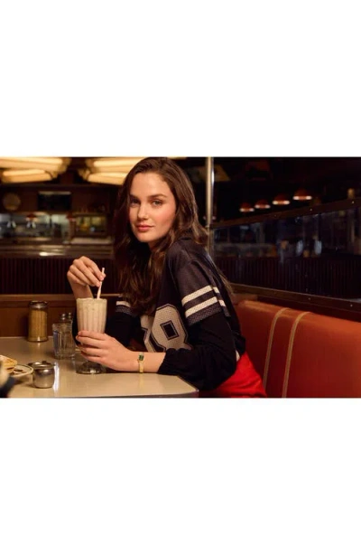 Bulova Goddess Of Time Womens Gold Tone Stainless Steel Bracelet Watch 97l184 In Gold