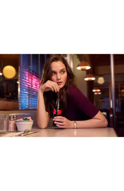 Bulova Surveyor Womens Gold Tone Stainless Steel Bracelet Watch 97l187 In Gold