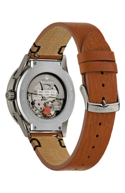 Bulova Frank Lloyd Wright Usonian Watch, 39mm In Brown