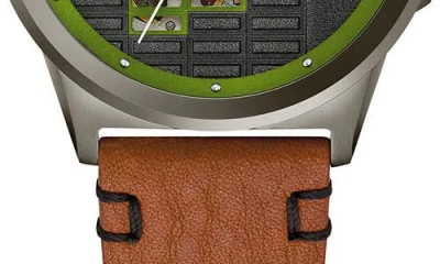 Bulova Frank Lloyd Wright Usonian Watch, 39mm In Brown