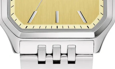 Bulova Mens Silver Tone Stainless Steel Bracelet Watch 96b471 In Metallic