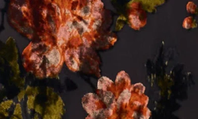 Ted Baker Mixed Media Long Sleeve Midi Dress In Black