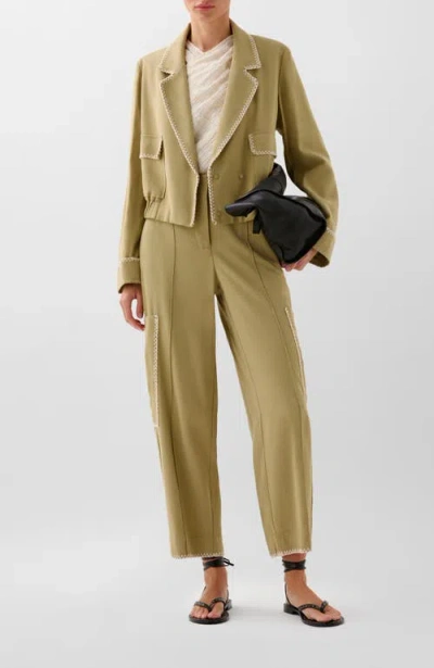 Scalpers Safari Stitching Jacket In Brown