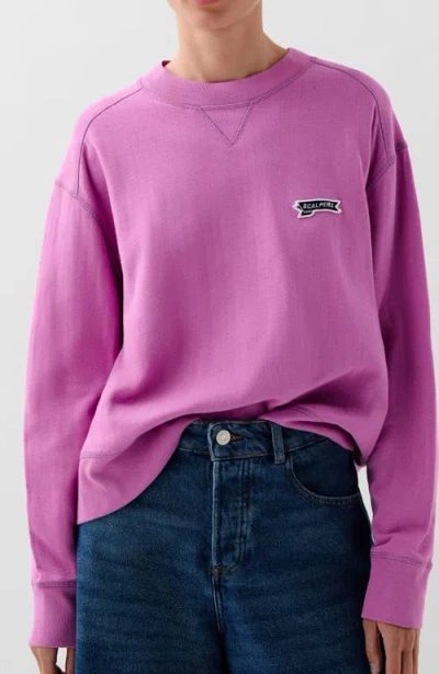 Scalpers Waffle Patch Sweater In Blue