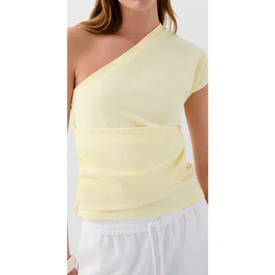 Scalpers Asy Drapped Tee In Yellow