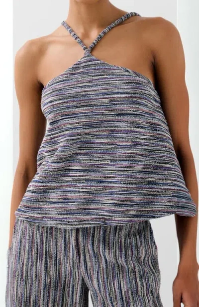 Scalpers Knitty Rustic Top In Gray