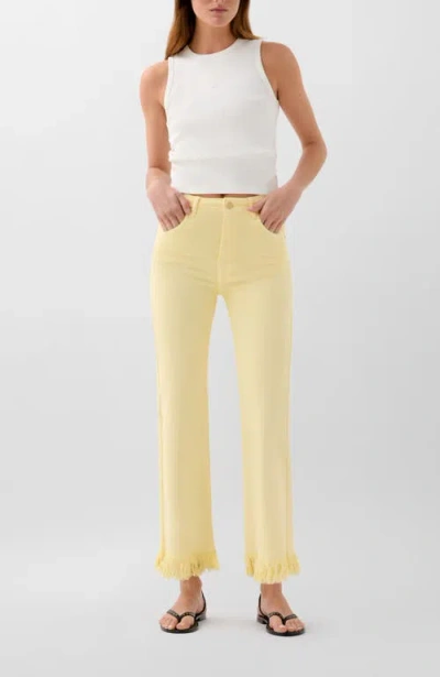 Scalpers Rivet Color Denim Pant In Yellow
