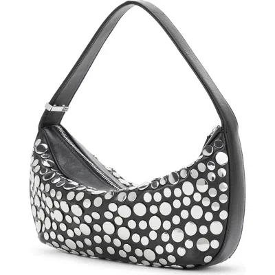 Staud Nappa Leather Shoulder Bag Rivets Design