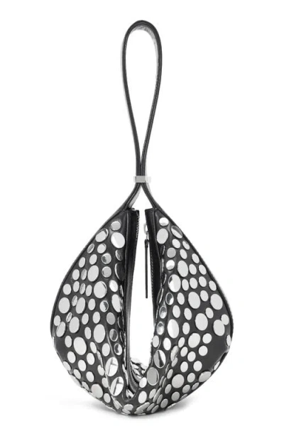 Staud Nappa Leather Shoulder Bag Rivets Design