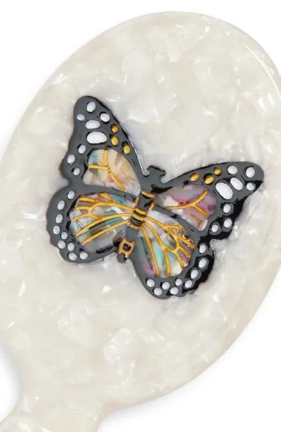 Solar Eclipse Monarch Butterfly Brush, Jaw Clip & Mirror Set In Multi