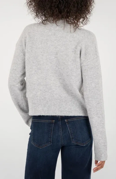 Kut From The Kloth Lilia Boxy Half Button Sweater In Gray