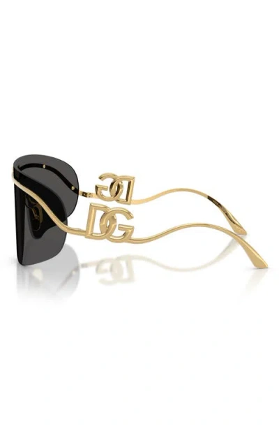 Dolce & Gabbana Logo-plaque Shield Sunglasses In Neutral