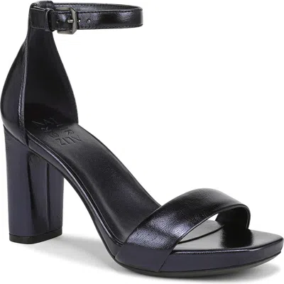 Naturalizer Joy Square Toe Ankle Strap Dress Sandals In Blue