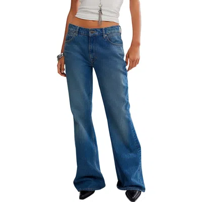 Free People West Coast High Rise Flare Jeans In Humble In Blue