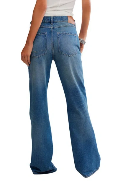 Free People West Coast High Rise Flare Jeans In Humble In Blue