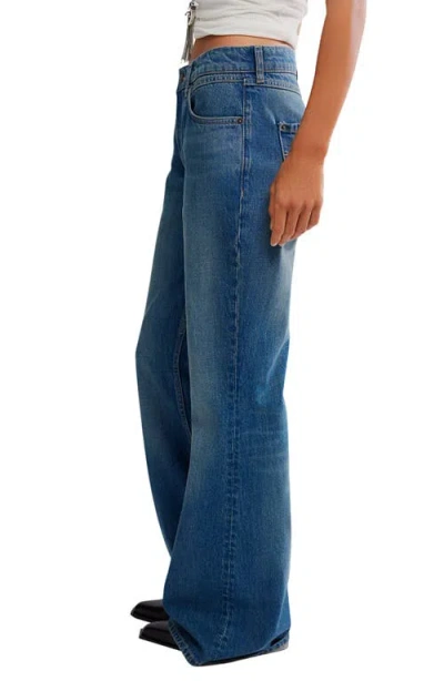 Free People West Coast High Rise Flare Jeans In Humble In Blue