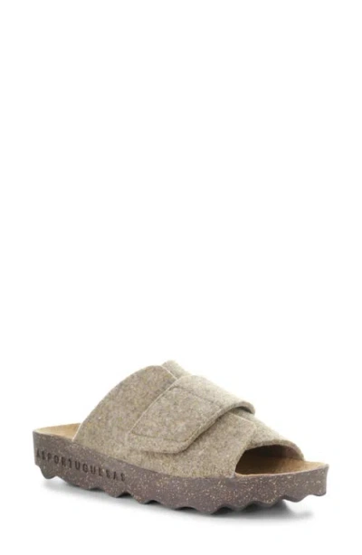 Fly London Clavi Wool Felt Slide Sandal In Brown