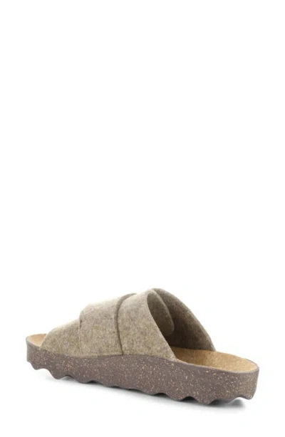 Fly London Clavi Wool Felt Slide Sandal In Brown
