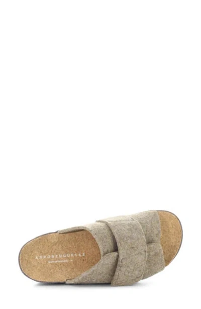 Fly London Clavi Wool Felt Slide Sandal In Brown