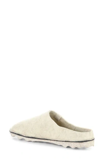 Fly London Natura Wool Felt Mule In White