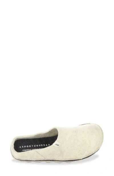 Fly London Natura Wool Felt Mule In White