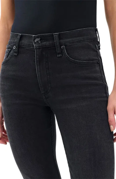 Rag & Bone Flexi Peyton Mid Rise Ankle Bootcut Jeans In Midnight In Blue